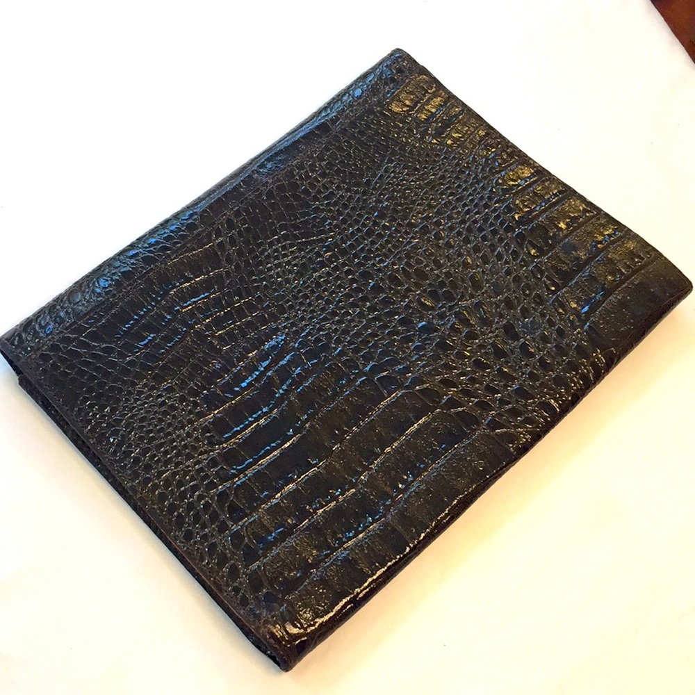 Vintage Italian Genuine Leather Clutch - Picture 2 of 7
